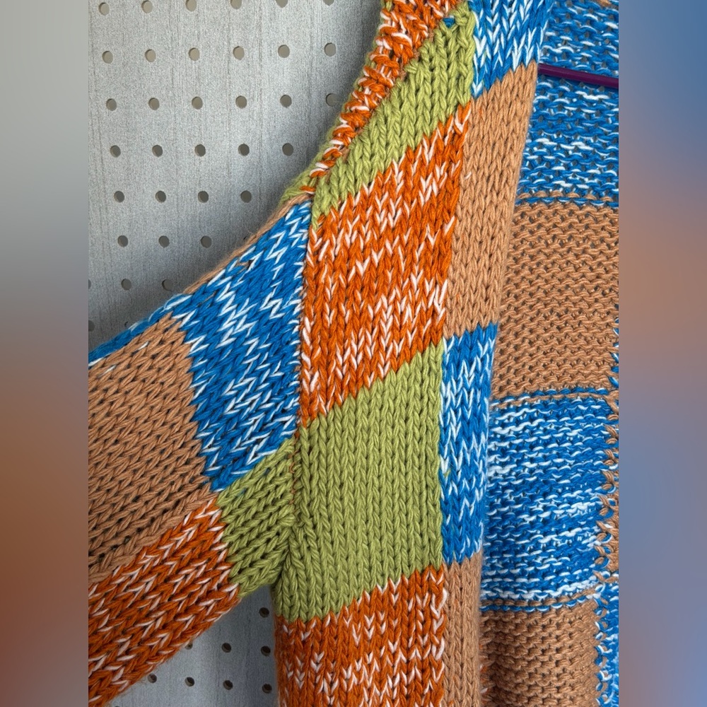 Cato Multicolor Patchwork Cardigan - image 2